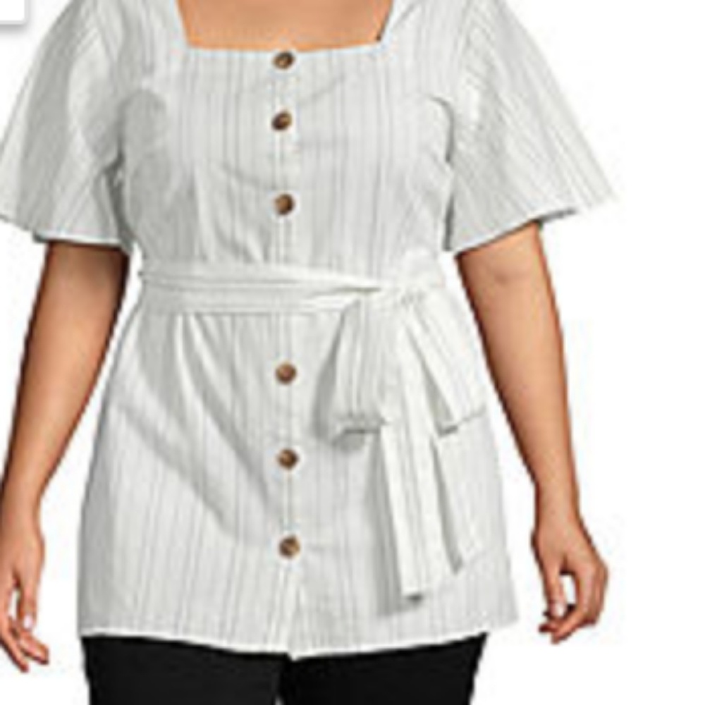 a.n.a. belted blouse size 0X